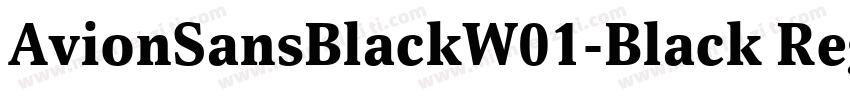 AvionSansBlackW01-Black Regular字体转换